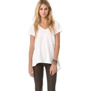 Wilt V-Neck Asymmetric High Low Short Sleeve T-Shirt Shrunken USA